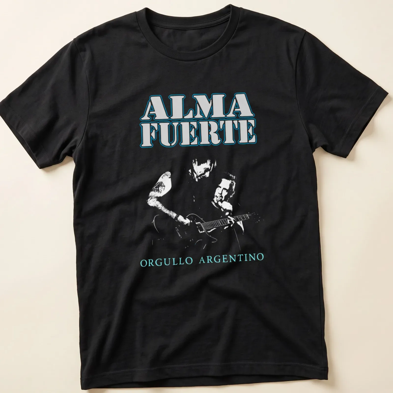 Bold typography tee celebrating Argentinian pride in light blue and white — printed on a unisex t-shirt