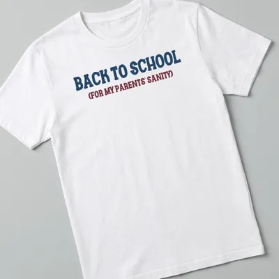 Bold typography Back To School shirt with humorous text for parents
