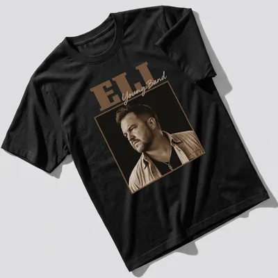 Vintage sepia portrait of a man with Eli Young Band text
