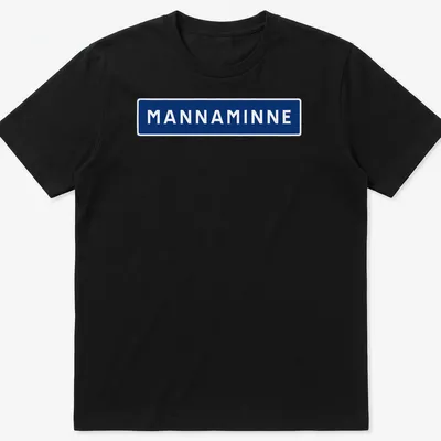 Bold sans-serif MANNAMINNE text in navy blue on a white background