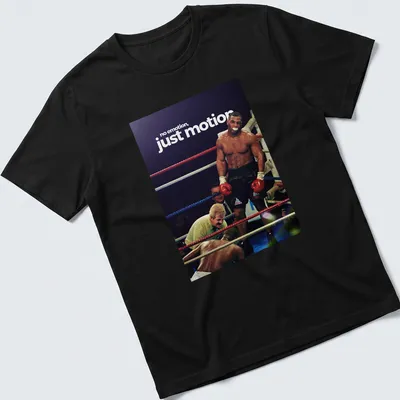 Vintage style Mike Tyson boxing tee with bold text and colors