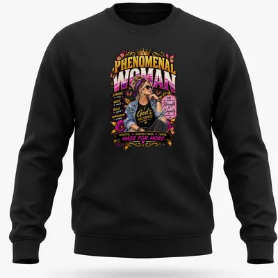 Inspirational graphic featuring a confident woman with empowering text from Proverbs 31:25 — printed on a unisex sweatshirt