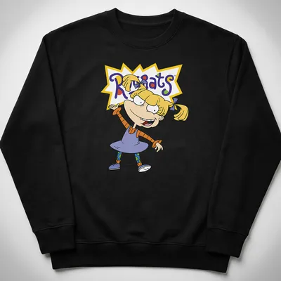 Cartoon print of a blonde girl character from Rugrats with colorful accents — printed on a unisex sweatshirt