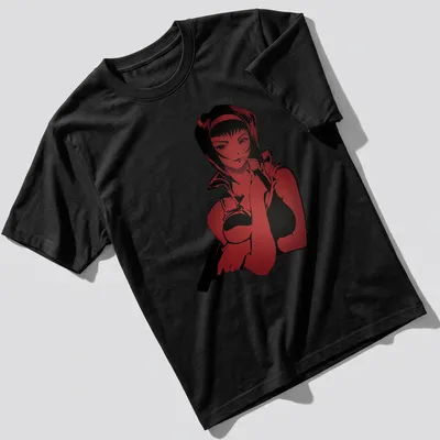 Doodle of a confident woman holding a gun in red and black