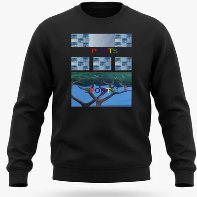 Colorful tree graphic with the word 'SPORTS!' in bold text — printed on a unisex sweatshirt