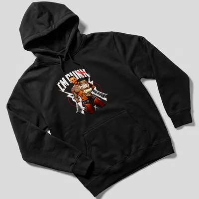 Vintage t-shirt featuring CM Punk in bold distressed text against a black background — printed on a unisex hoodie