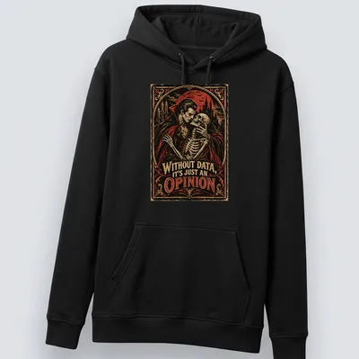 Vintage horror tee featuring a vampire and skeleton with sarcastic text — printed on a unisex hoodie