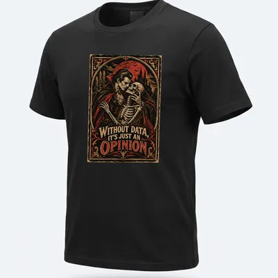 Vintage horror tee featuring a vampire and skeleton with sarcastic text — printed on a unisex t-shirt